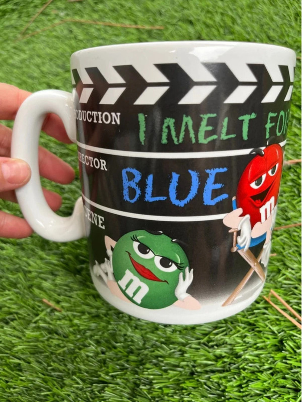 M&m large coffee tea cup mug